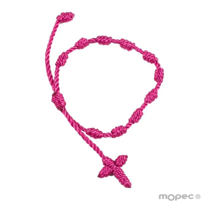 Macrame rosary bracelet on sale