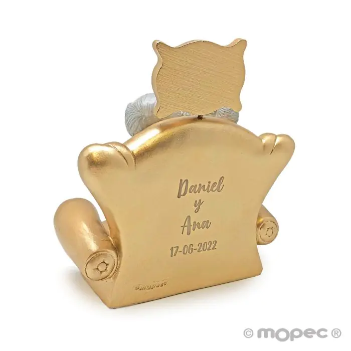 Figura Torta Sposi In Poliresina 21cm - Con Lavagna Per Nomi | Pop&Fun Per Matrimoni - Foto 8