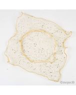 Pañuelo-bolsa cuadrado 23x23cm lurex oro, min.24