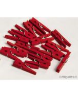 Pince mini 2,5cm rouge, prix x 100pcs