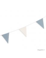 Decorative flags ivory and blue 12x16x180cm