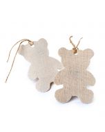Colgante textil decorativo osito beige,8cm. min.6