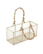 Panier raphia naturel 20x9x7,5cm.