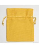 Sac coton grand jaune 15x23cm