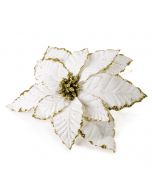 Ponsieta flower ivory and gold, min.6