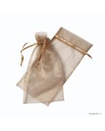 Organza ivory bag 15x30cm