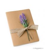 Notebook with smooth covers adorned with lavender