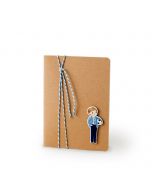 Small notebook decorated with communion boy with ball