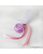 1 Mauve chocolate decorated with pink bow