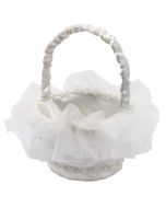 Cesta arras redonda perlitas 14cm diámetro