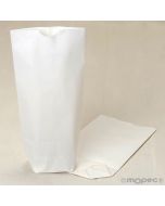 Bolsa papel blanco con base12x21X5cm.(preciox50u.)