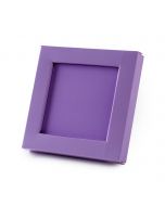 Caja marco charol lila 10x10x1,5cm min25