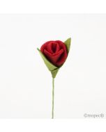 Rosa roja fieltro, 13,5cm, min.12