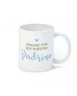 Tazza in ceramica "Gracias Padrino" in confezione regalo.