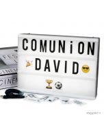 Light box with 90 characteres 32x22,5x6,5cm