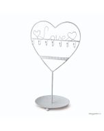 Joyero blanco de metal love 30cm.