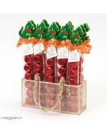 Présentoir 20 boîtes 6 chocolats bâton Sant Jordi avec carte