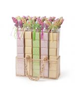 Display 36 boxes of 6 neapolitans metallic butterfly
