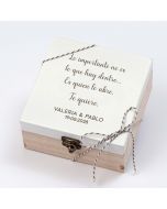 Gift pack personalized wooden box The important
