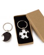 Llavero/abridor pelota fútbol con caja regalo 3,5x7cm.