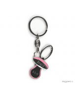 Llavero metal chupete rosa