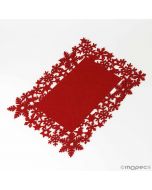 Tovaglietta americana di Natale in feltro rosso, 40x30cm