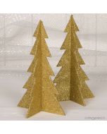 Arbre paillettes d'or 19cm