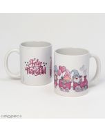 Ceramic mug pink gnomes gift box