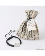 Bracelet régable love&peace avec sachet et carte