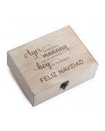 Christmas wooden box customizable Today, Tomorrow  23x17cm
