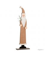 Papá Noel decorativo de madera grande (32cm.)