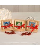 Jeu sphères en bois Noël avec 5 minifruits