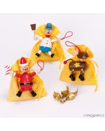 Pendentif Noël en bois avec 7 minifruits