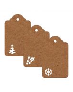 Carte cadeau marron perforé 4x6cm (prix x21pc.)