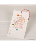 Gift card with ribbon LA PAZ 6x10cm (Spanish)