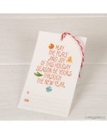 Gift card with ribbon THE PEACE 6x10cm (English)