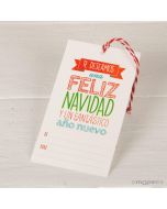 Bigliettino regalo con laccio NAVIDAD 6x10cm (spagnolo)