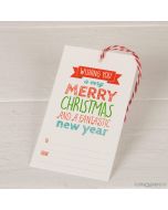 Bigliettino regalo laccio MERR CHRISTMAS 6x10cm (inglese)