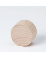 Round pine wood block for stamps 3.5Øx2cm.