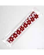 Red stars adhesive felt ribbon 27mmx1,83m SWEET PRICE