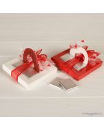 Estuche rojo y blanco San Valentín corazón, 2napos. min.2