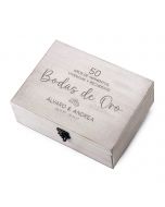 Wooden box  Bodas de Oro, personalized  23x17cm