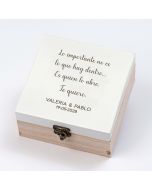 Personalised wooden box The important 12,5x6x12,5cm