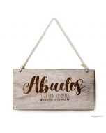 Wooden picture Abuelos 22,5x11,5cm.