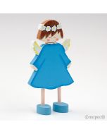 Ange en bois bleu 12cm PRIX DOUX