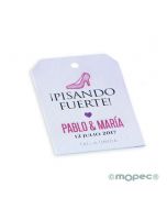 Fuchsia shoe tag 5x3,2cm