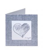Biglietto libro cuore grigio (prezzo x 100pz)