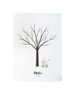 Lámina para enmarcar árbol huella cochecito capota 29,5x42cm