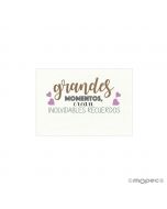 Tarjeta prec. grandes momentos corazones rosa 1hj=36u,min.5