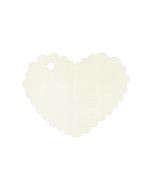 Carte ondulé coeur blanc 5x4cm (prix x30ps)